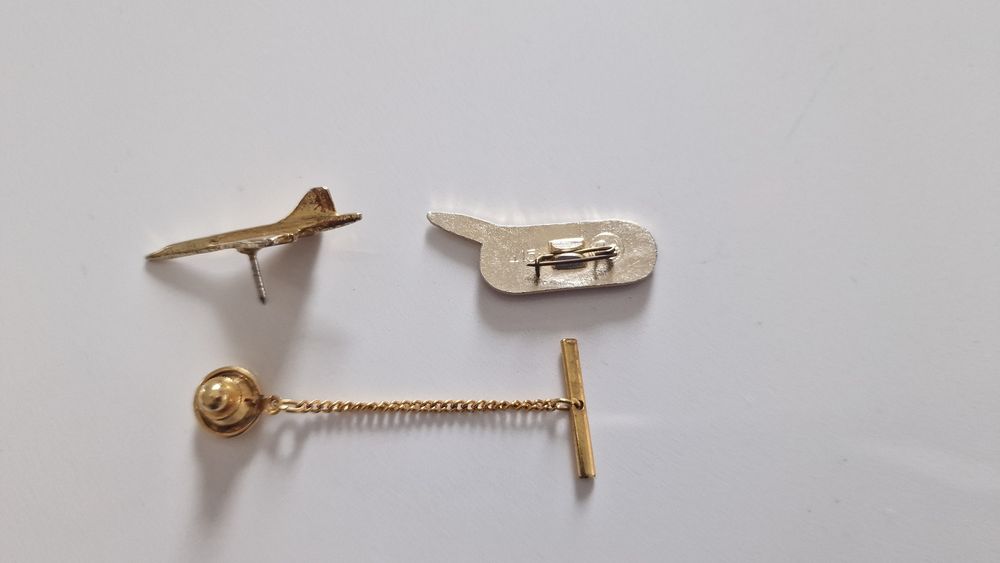 Pinos metálicos avião Concorde e Tupolev antigos