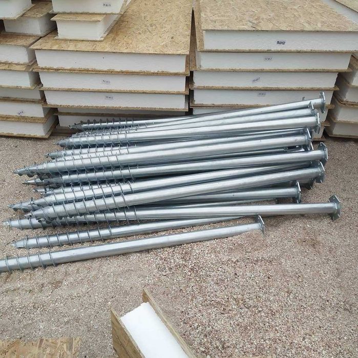 Свая винтовая, гвинтові палі, монтаж,  виробництво, геошуруп