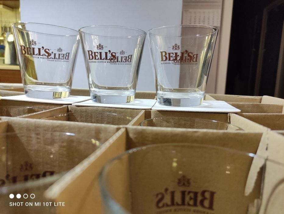 Szklanki do whisky Bells. Oryginał.