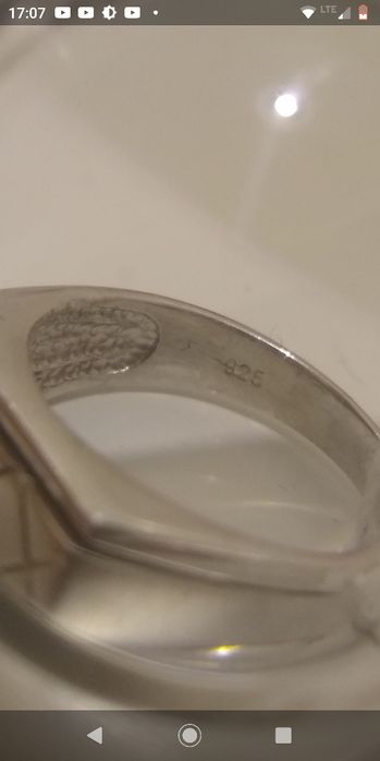 Nowy męski srebrny pierścionek