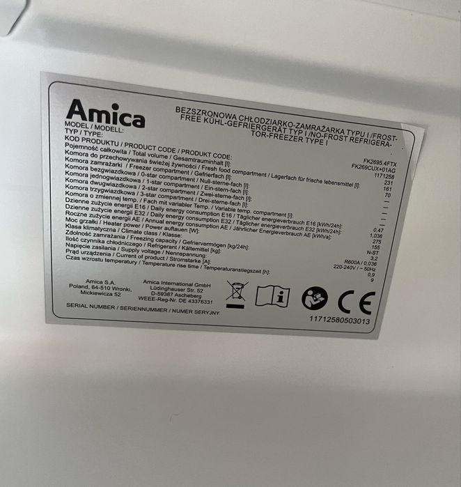 Lodówka Amica FK2695.4FTX