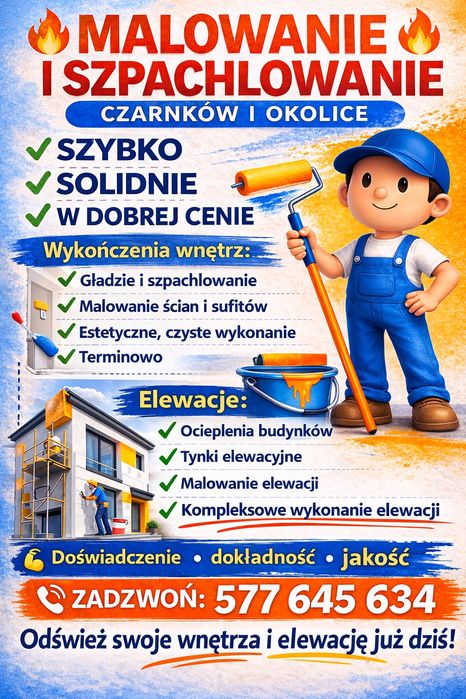 Malowanie | Szpachlowanie | Elewacje