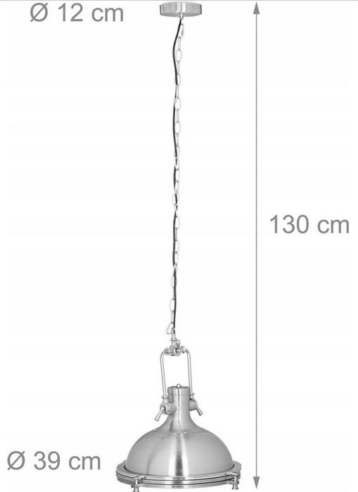 Lampa wisząca w industrialnym stylu