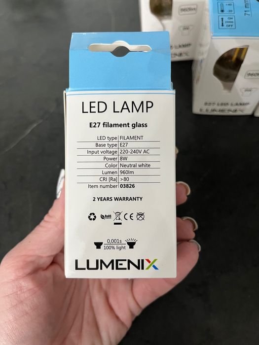 Nowe Żarówki e27 neutralne G45 małe kulki ozdobne filament 10 sztuk