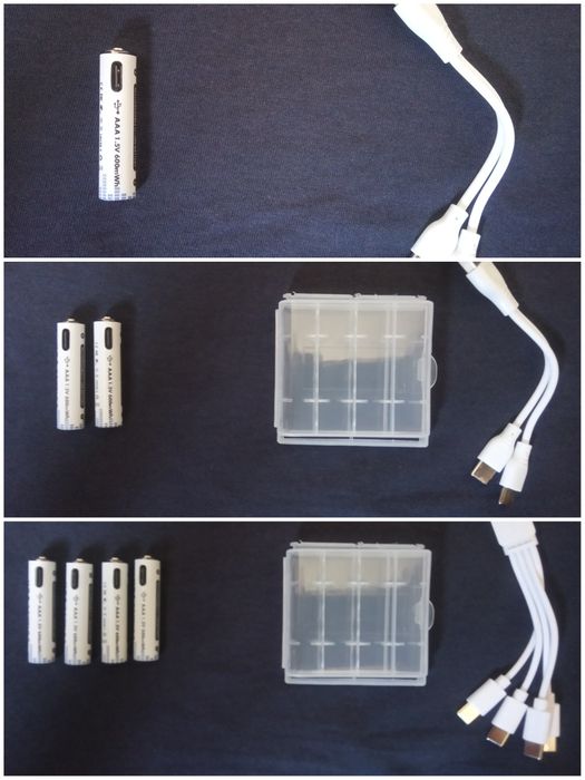 перезаряжаемые литий-ионные батарейки  ааа 1,5v mvh