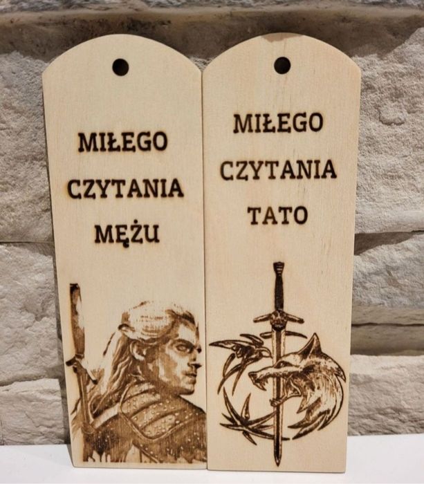 Zakładka do książki Grawer Wiedźmin Witcher Zakładka dla taty