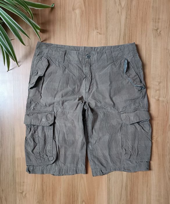 Spodenki Męskie Bojówki Cargo w kratkę Rozmiar 48 (M)