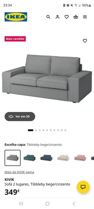 Oportunidade unica. Vendo Sofa como novo do Ikea Kivik