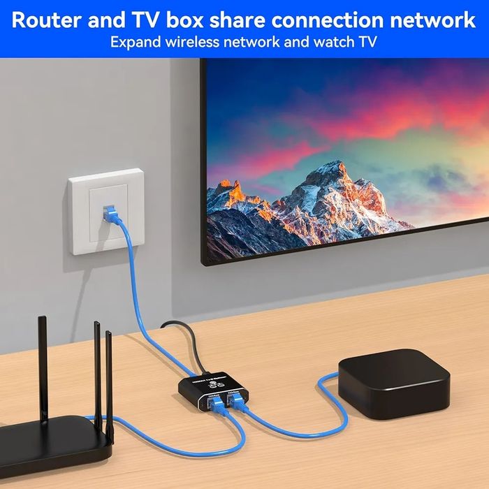 Rozdzielacz LAN 1 na 2 1000 Mbps Ethernet rozdzielacz LAN Splitter