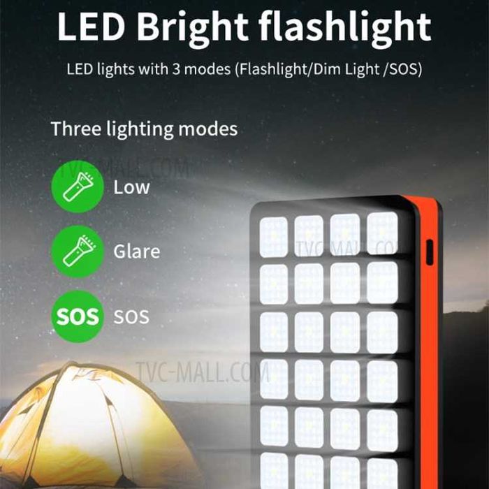 Павербанк-прожектор на всю кімнату . (Powerbank) 30000m+сонячна панель