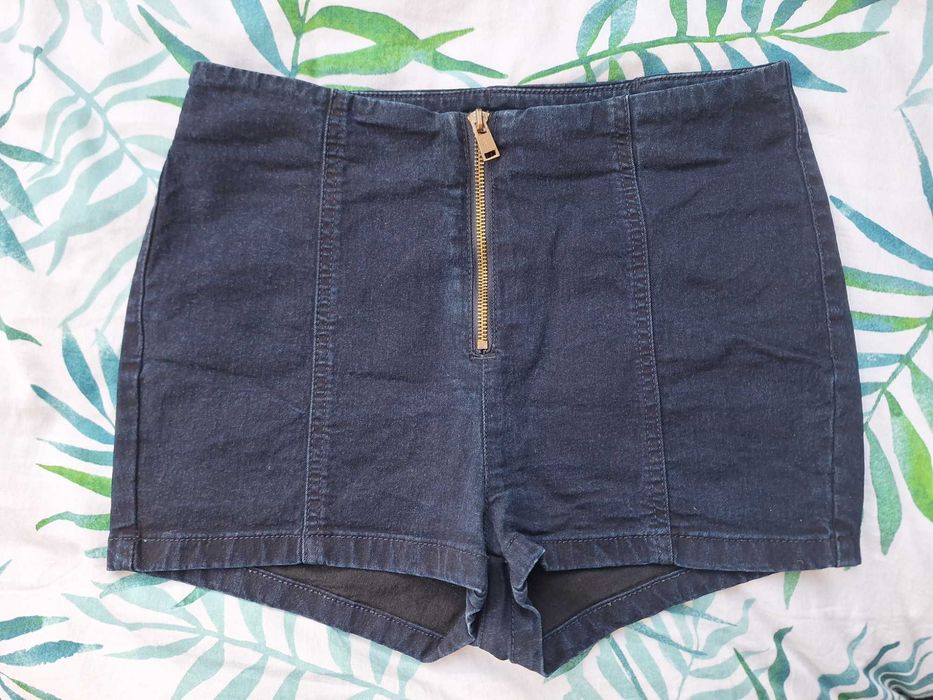 Spodenki szorty damskie granatowe jeansowe rozm. 36