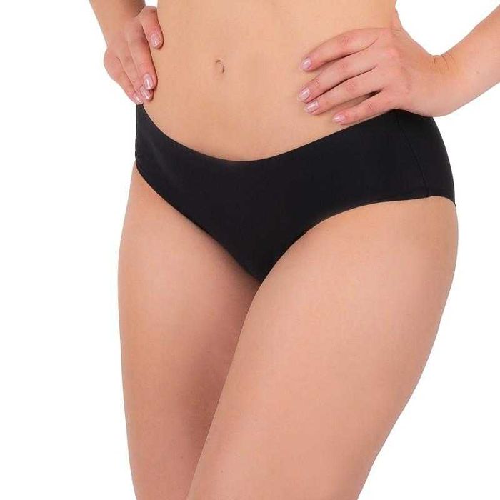Figi laserowo cięte mini bikini czarne beżowe białe M