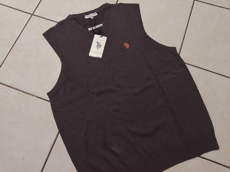 US POLO ASSN - z Metkami i LOGO Bezrękawnik Męski rozmiar L