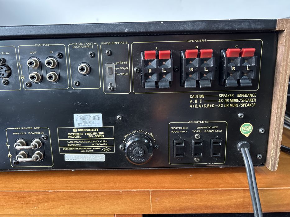 Receiver Pioneer SX-1050 ( revisto na Ajasom)
