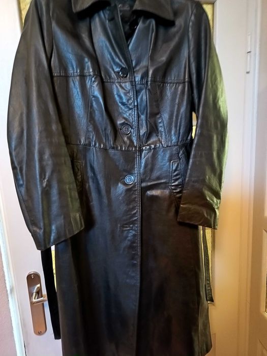 Płaszcz skórzany damski z PRL