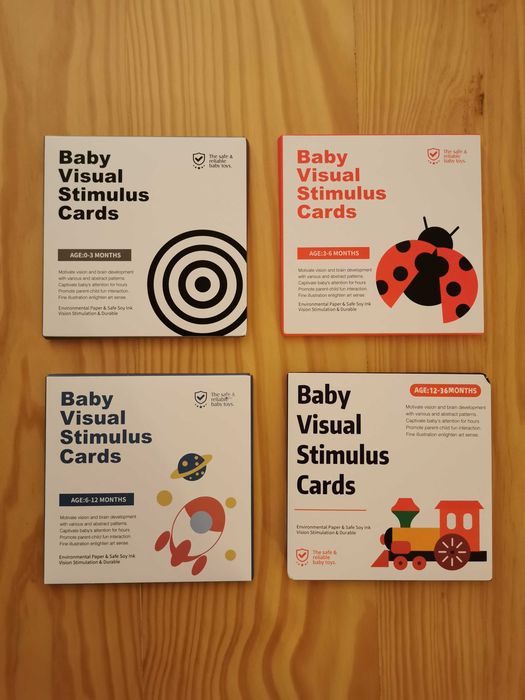 Pack Coleção Cartões Estimulação Visual Para Bebés | 0 aos 36 meses