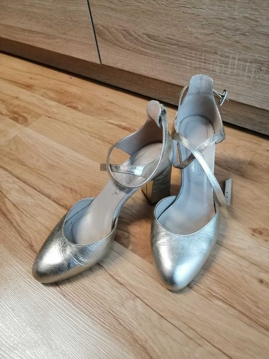 Buty ślubne złote r. 37