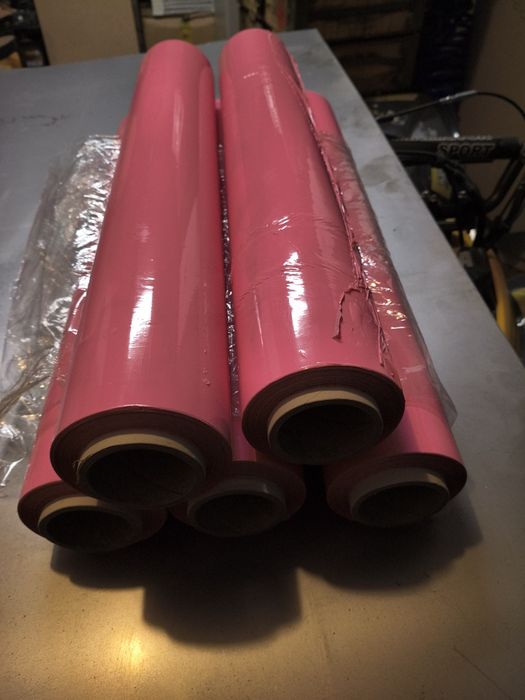 Folia stretch różowa 2 rolki