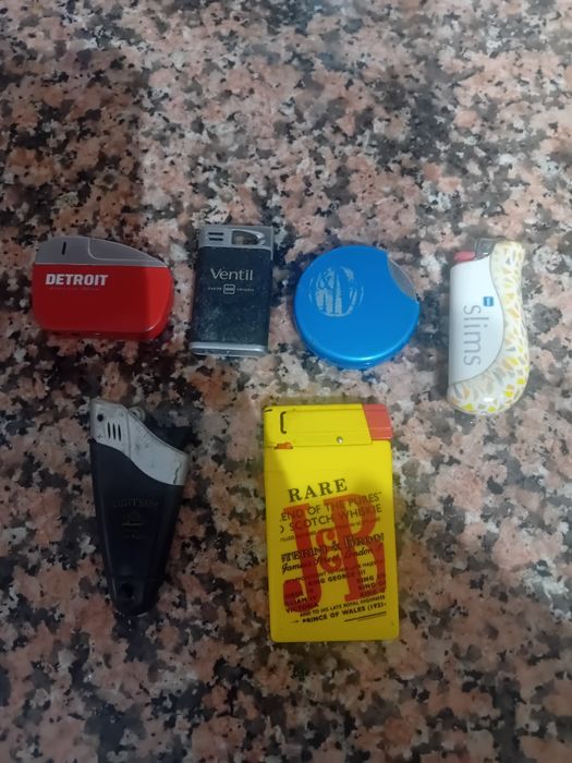 6 isqueiros de colecção antigos