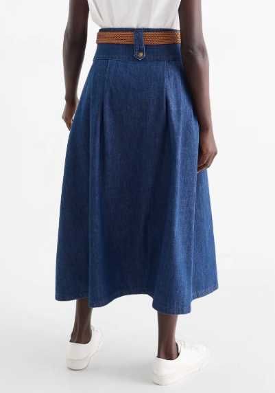 Saia jeans com cinto - C & A