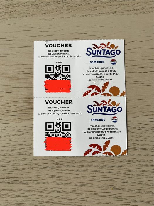 Vouchery do Suntago - Dwójka Dorosłych