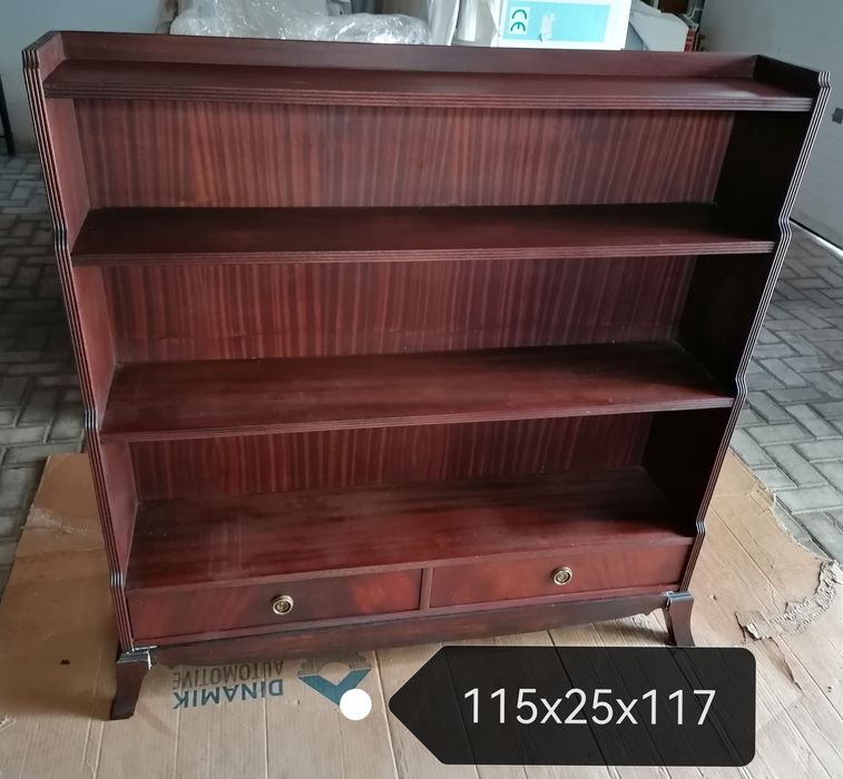 Estante antiga c/2 gavetas 115x25x117