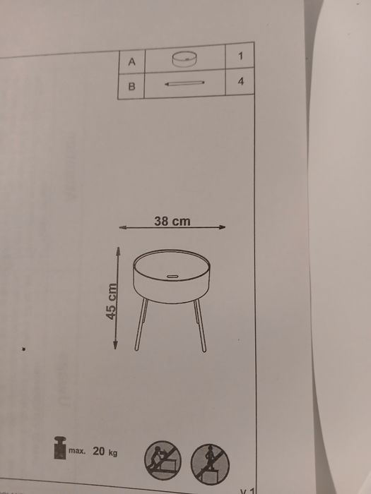 Stolik kawowy  z miejscem na drobiazgii