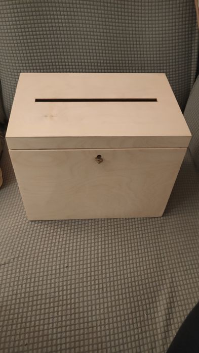 Drewniane pudełko na koperty ślub