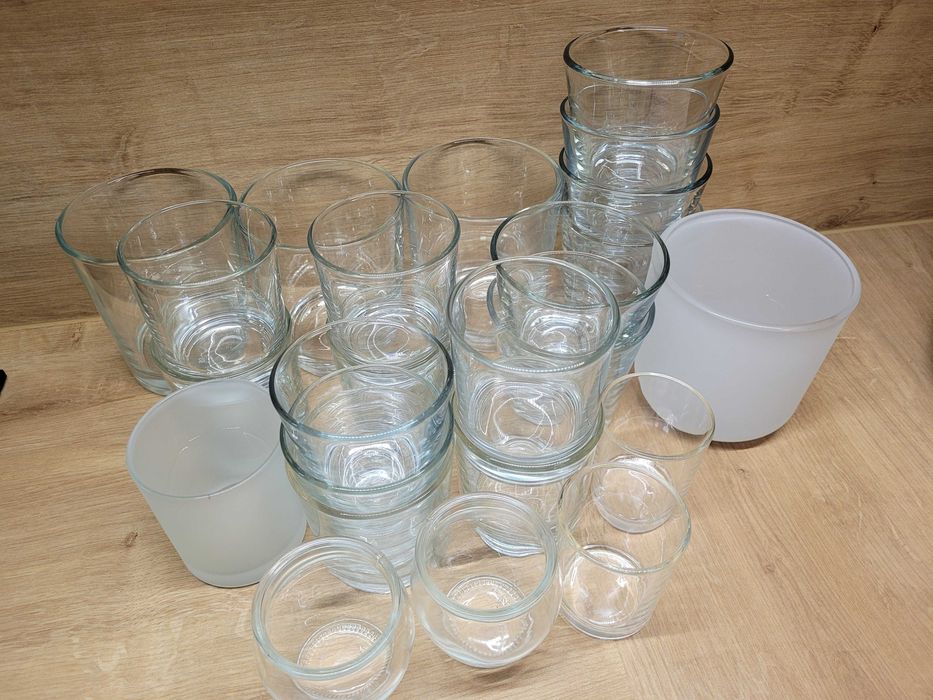 pojemniczki po świecach do wosku / pojemniki ze szkła