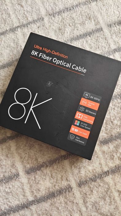 Кабель оптичний (AOC) 20 метрів, DisplayPort V1.4, 8K 60Hz, 4k 120Hz,FHD 240