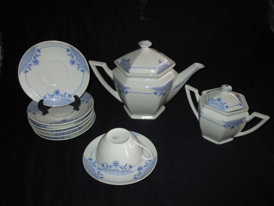 Vista Alegre Art Deco Coffee Service Set – Teapot and Sugar Bowl