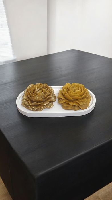 Пион цветок свеча восковая натуральная