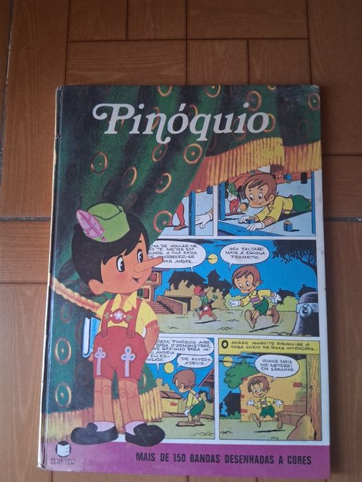 Pinoquio livro antigo publicacao anos 70/80