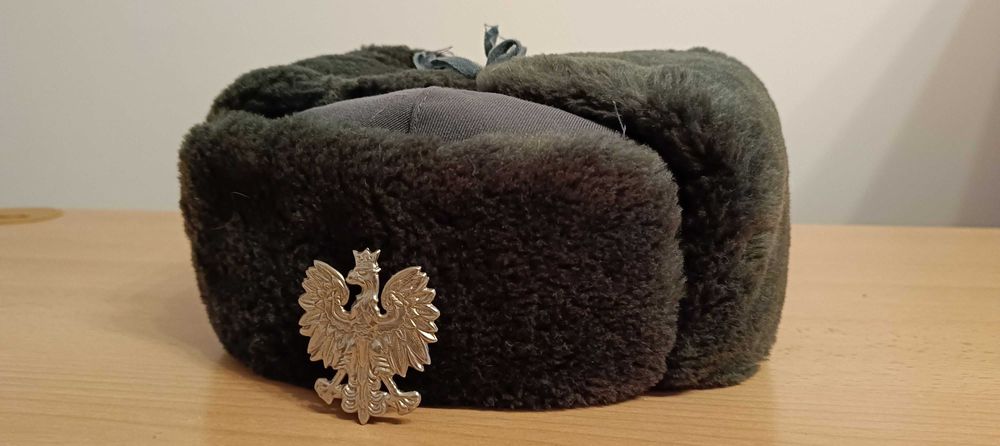 Czapka zimowa uszanka Policja