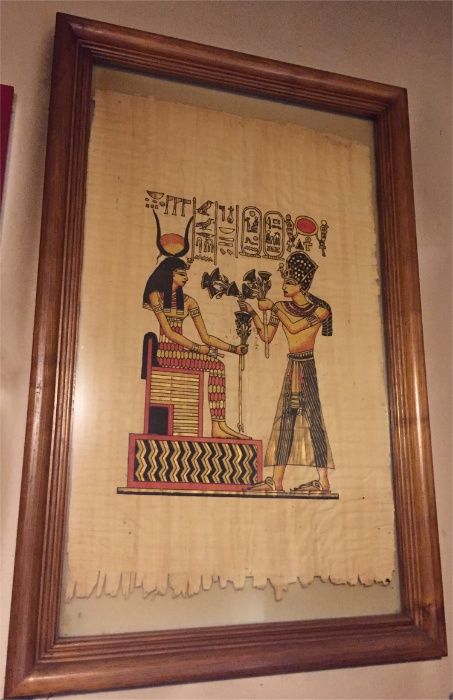 Quadro Egipcio Papiro Originário do Egipto