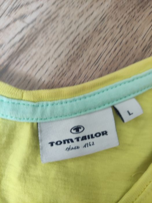 T-shirt damski w kolorze żółtym Tom Tailor rozm. L, niebieski ananas