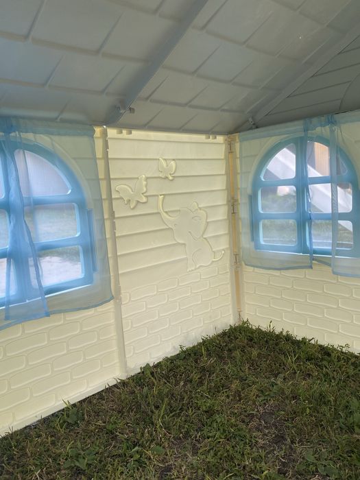 Дитячий набір Doloni будиночок та гірка, сіромолочний