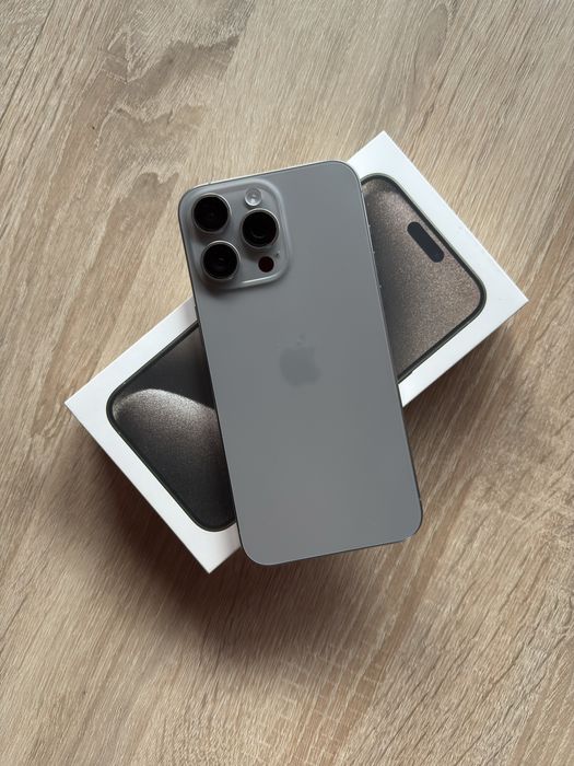 iPhone 15 Pro Max Natural Titanium • Stan Idealny • OKAZJA