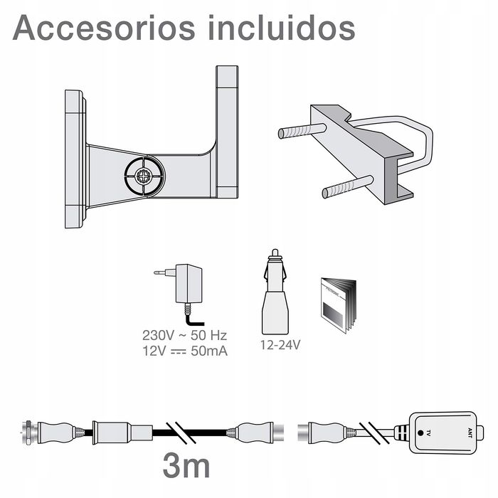 outlet antena zewnętrzna metronic 427017 biała