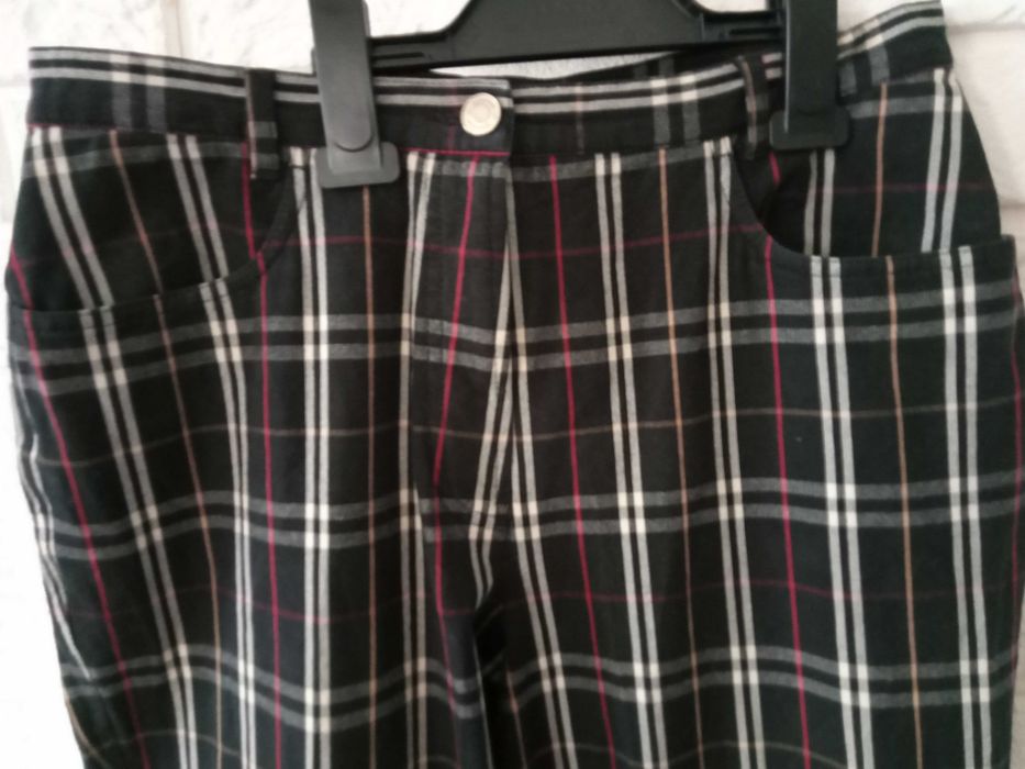 spodnie damskie w kratę