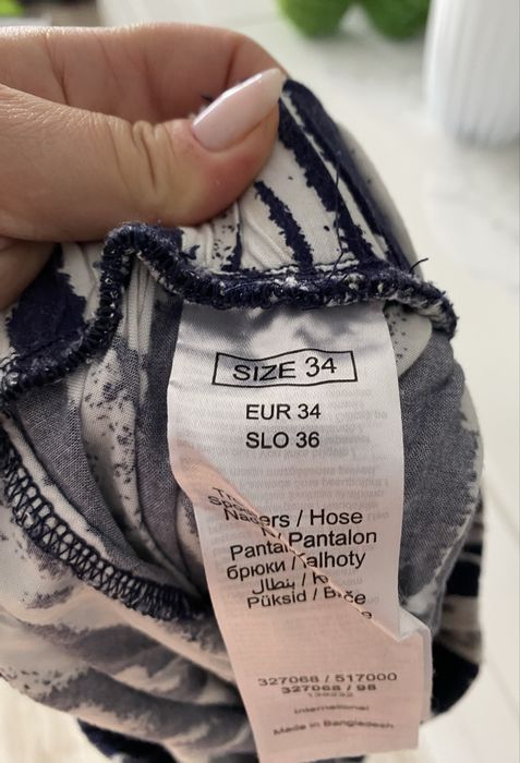 Granatowo białe kuloty Orsay 34 Xs wiskoza