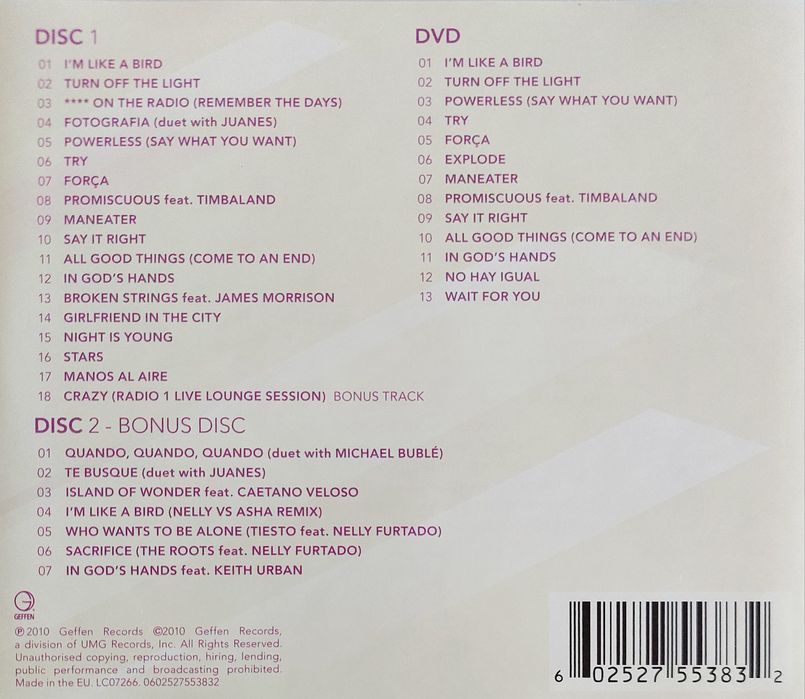 DVD + 2 CDs Nelly Furtado - The Best of