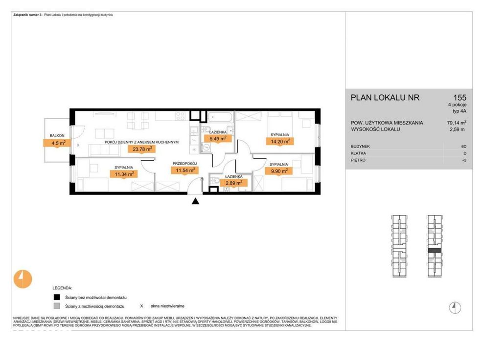 4pokoje | 79 m² | Tylko 8200zł/m² – najlepsza cena - Widok 2