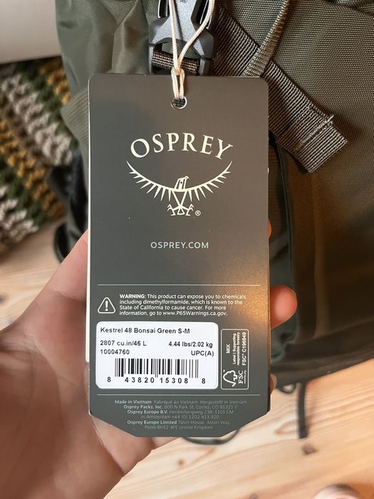 Plecak Osprey Kestrel 48 Rozm. S-M Nowy z metkami