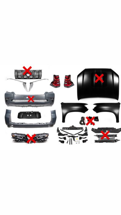 ‼️Комплект рестайлінгу 2017+Toyota Land Cruiser Prado 150 фары