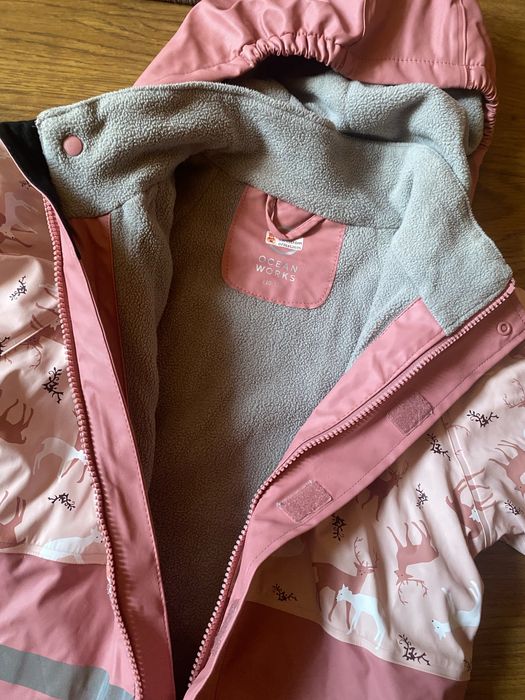 курточка не промокаюча на флісі для дівчинки