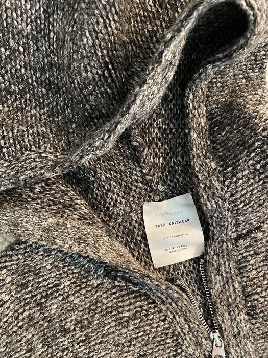 Ciepły sweter zapinany szary 152cm Zara