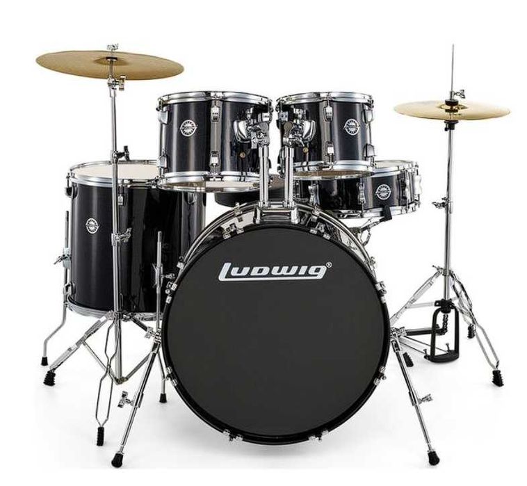 Ludwig Accent 20'' Fuse 5pc Drum Kit, Black Sparkle