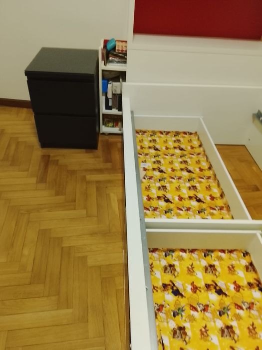 Cama de solteiro IKEA FLAXA com colchão ortopédico