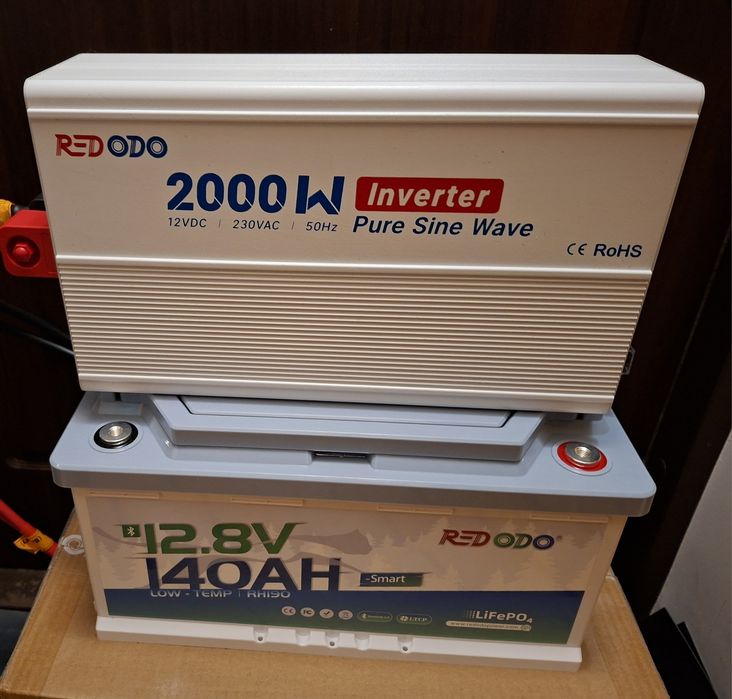 Redodo LiFePO4 12V 100Ah H190 Підсидільна літієва батарея з Bluetooth